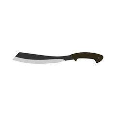 Wall Mural - parang machete flat design vector illustration isolated on white background. Combat weapon blades, vector model types. Trapper sword and hunter knife blades. Protection concept. Warrior blades
