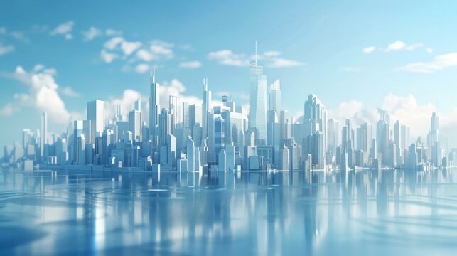 futuristic city illustration