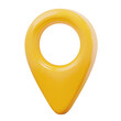 © Игорь Жуков - 3d yellow map location pointer. Pin code icon of the geolocation map. Stock vector illustration on isolated background.