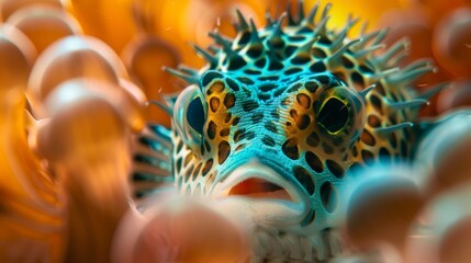 Wall Mural - a hidden world of intricate patterns waiting to be discovered on the ocean floor the work of pufferf