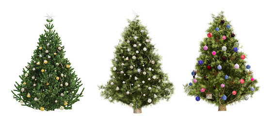 Wall Mural - christmas tree isolated on white