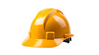 © Nim - A yellow plastic hard hat isolated on transparent background.