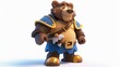 © Mark - Animated cartoon character of a bear. Isolated background.