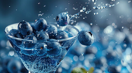 Wall Mural - blueberry martini splash 