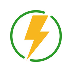 Wall Mural - lightning icon. lightning icon, logo design in flat design. vector illustration. power symbol