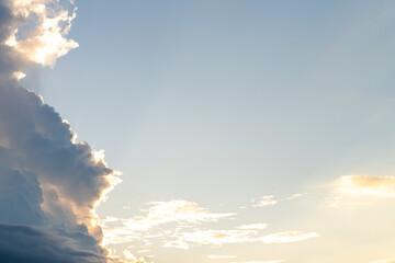 Wall Mural - Landscape blue sky with clouds background in summer