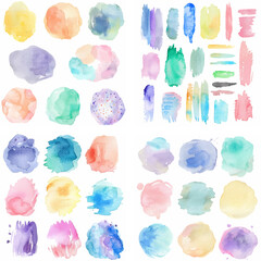 Sticker - colours spot stain ink stroke colourful pastel splash rough creativity watercolor effect paint liquid purple artistic graphic grunge brush composition blot acrylic wallpaper drawing drawn shape paper