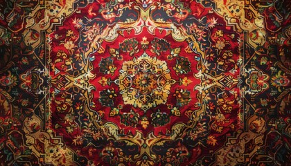 Wall Mural - Turkish carpet with pattern. High quality traditional rug pattern for home decor