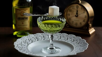 Wall Mural - Absinthe captured in a tantalizing food photography style