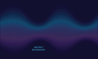Wall Mural - dark abstract background vector illustration. shiny moving lines design element. modern purple, blue