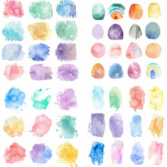 Sticker - colours spot stain ink stroke colourful pastel splash rough creativity watercolor effect paint liquid purple artistic graphic grunge brush composition blot acrylic wallpaper drawing drawn shape paper