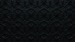 © RocknRoller Studios - Elegant Dark Decorative Pattern Wallpaper. Black 3D Baroque Background.