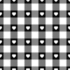 Wall Mural - heart seamless pattern. repeating plaid hearth. check tartan for design prints. repeated scottish fl