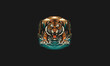 © josoa - tiger angry on forest and lake vector artwork design