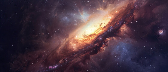 Wall Mural - stunning cosmic nebula with sparkling stars