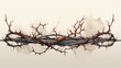 © worawut - A captivating, thought-provoking image of a cross integrated with an intricate crown of thorns.