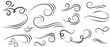 © Quirk Craft Studio - Doodle wind line sketch set. Hand drawn doodle wind motion, air blow, swirl elements. Sketch drawn air blow motion, smoke flow art, abstract line. Vector illustration. Isolated on white background .