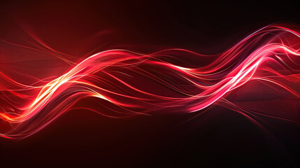 Wall Mural - Red ribbon, technical background, abstract material