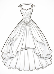 Wall Mural - a drawing of a dress on a hanger