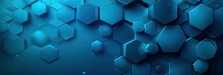 mesmerizing array of blue hexagons, reminiscent of Octkey's style. High resolution and a macro lens reveal intricate details, accentuated by high-contrast lighting and a deep focus field