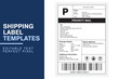 © Spacelabs - Simple Custom Shipping Label Design Template with Sender, Recipient, Package Details, and Customs Information for Efficient Shipping
