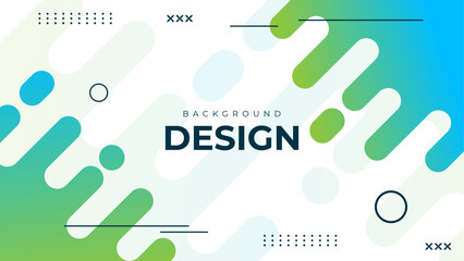 Wall Mural - blue green gradient geometric background. great for banner, poster, presentation, website, cover, br
