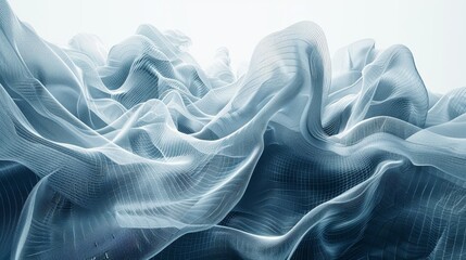 Abstract Mesh Creative Design: An illustration demonstrating creative design using abstract wireframe patterns