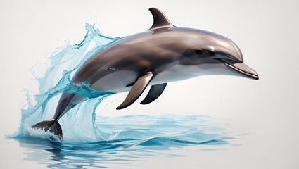 Wall Mural - dolphin in the water