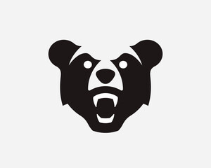 Poster - Bear head logo. Grizzly emblem design editable for your business. Vector illustration.