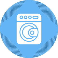 Sticker - Washing Machine Vector Icon