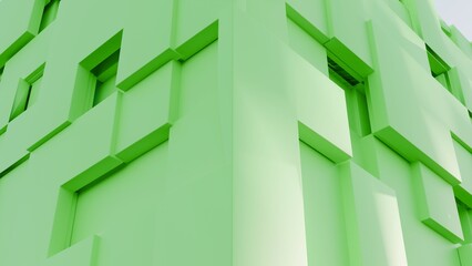 Wall Mural - abstract background 3d blocks made with blender