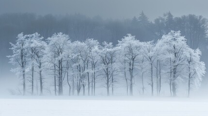 Wall Mural - The rhythmic crashing of frost quakes creates a melodic chaos adding a new layer of complexity to the serene winter landscape.