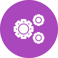 Sticker - Gear Vector Icon