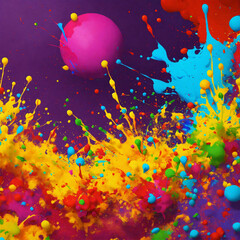 Wall Mural - colorful splashes