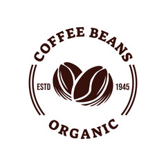 Poster - Coffee beans or coffee shop logo vector design template