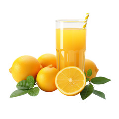 Wall Mural - Fresh juice Isolated on transparent background, png, cut out.