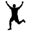 © Big Dream - Soccer player celebrate the winning moment vector silhouette
