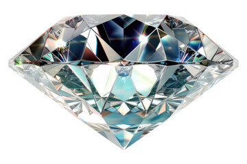 Wall Mural - Glowing diamond isolated on white background