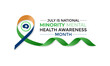 © uazzal - Minority Mental Health Awareness Month. Banner, poster, card and background design. vector illustration.
