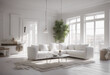 © ArtisticLens - White living room interior with white sofa