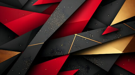 red gold black elegant abstract geometric presentation