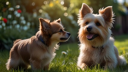 Sticker - yorkshire terrier puppies