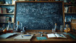 © tong2530 - Blackboard design adorned with playful drawings of educational tools, embodying the spirit of academic exploration