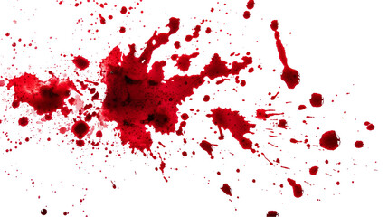 Canvas Print - Blood Splatter On Transparent Background