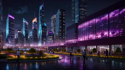 Witness the future of urban living with the digital city concept, showcasing the transformative impact of Artificial Intelligence technology.
