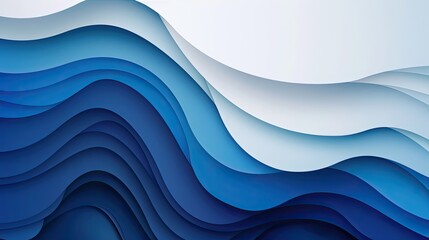 Wall Mural - A blue and white wave pattern