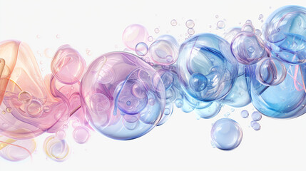 Wall Mural - 3d bubble illustration, water