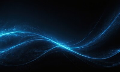 dark deep blue abstract background with smooth curved lines