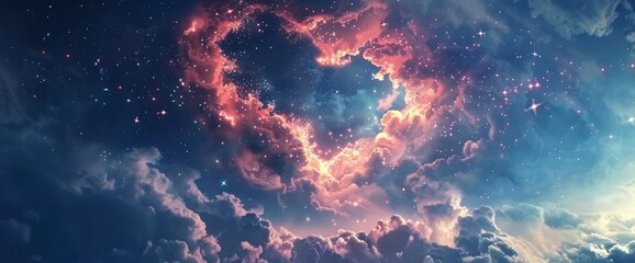 Love As An Explosion Of Stars In An Abstract Sky, Abstract Background Images