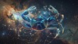 © Georgii - Cancer the crab constellation depicted with stars in a galaxy backdrop